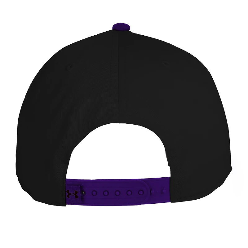 V110794 Nwstrn NT96 NCAA UAR FA25 City Noir Northwestern Collection SG Coton lavé Low Crown Flatbill HATMENSNP UC2341-NWCB