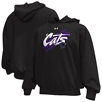 Men's Under Armour Black Northwestern Wildcats City Icon Fleece Performance Hoodie