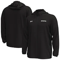 Men's Under Armour Black Northwestern Wildcats Rival Stretch Woven Full-Zip Hoodie Jacket