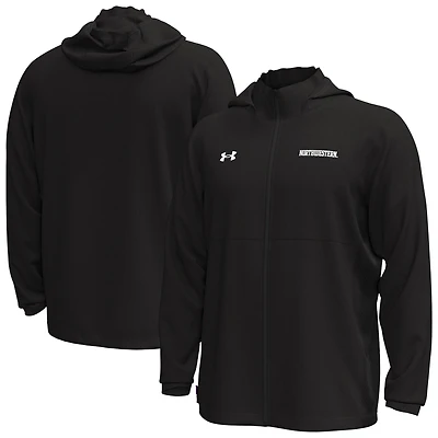 Veste à capuche zippée extensible Rival noire pour homme des Wildcats de Northwestern Under Armour
