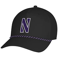 Casquette ajustable noire Under Armour Northwestern Wildcats Sideline Drive Rope pour homme