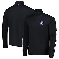 Men's Under Armour Black Northwestern Wildcats T2 Green Special Game Quarter-Zip Pullover