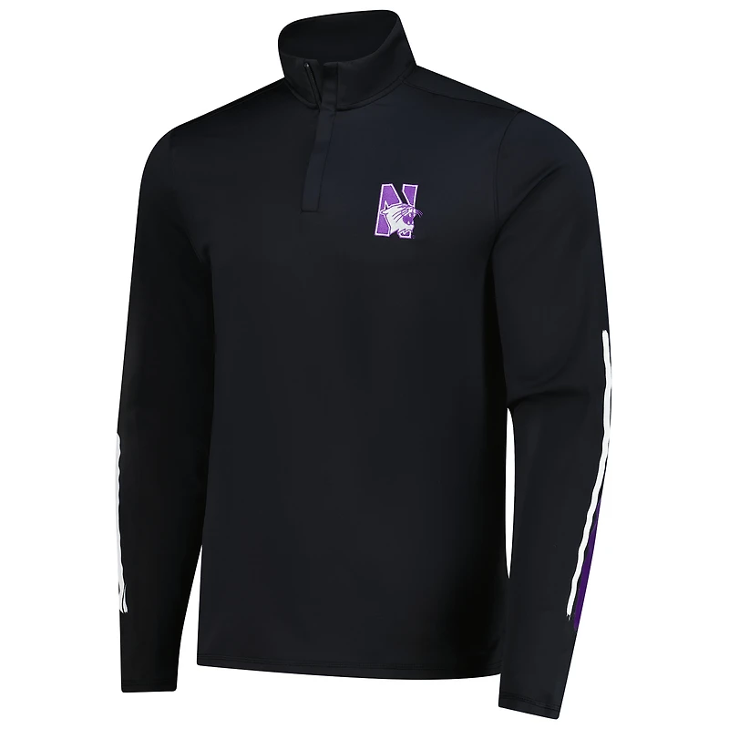 Pull Under Armour noir Northwestern Wildcats T2 Green Special Game à quart de zip pour homme