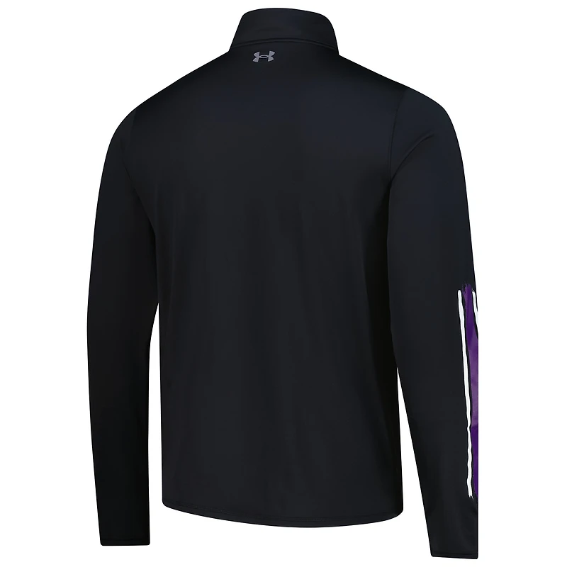 Men's Under Armour Black Northwestern Wildcats T2 Green Special Game Quarter-Zip Pullover