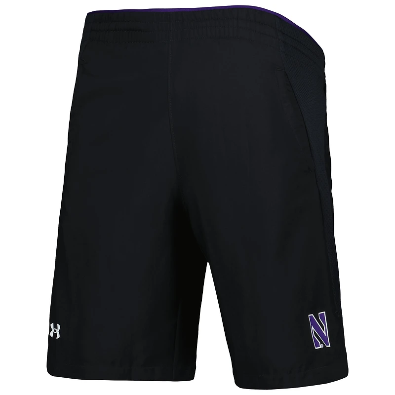Short tissé Northwestern Wildcats Under Armour pour homme noir