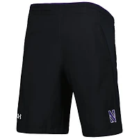 Short tissé Northwestern Wildcats Under Armour pour homme noir