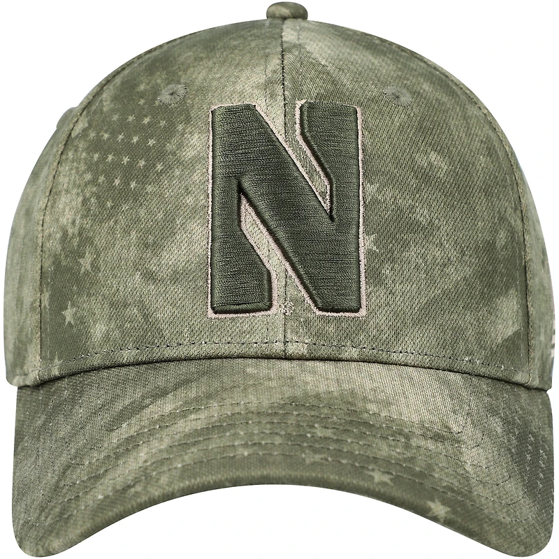 Casquette réglable Under Armour Camo Northwestern Wildcats Blitzing Performance pour hommes