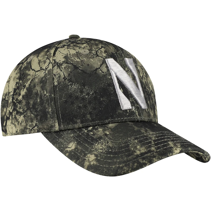 Casquette ajustable Blitzing Performance Camo Northwestern Wildcats pour homme de la collection Freedom Under Armour