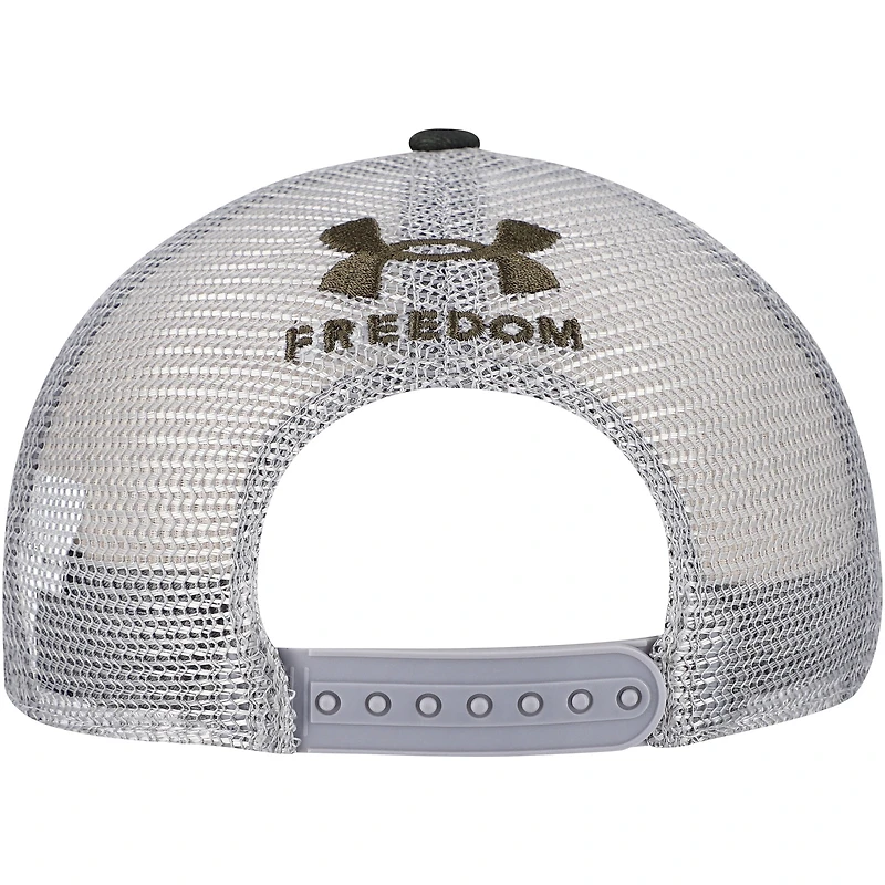Casquette de camionneur Blitzing Performance camouflage Northwestern Wildcats pour homme de la collection Freedom d'Under Armour