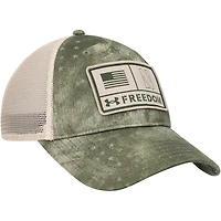 Casquette réglable Under Armour Camo Northwestern Wildcats Sideline Blitzing Trucker Performance pour hommes