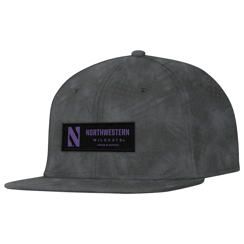 Men's Under Armour Charcoal Northwestern Wildcats Freedom Collection ArmourFuse Snapback Hat