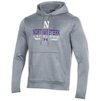 Men's Under Armour Gray Northwestern Wildcats Lacrosse Icon Pullover Hoodie