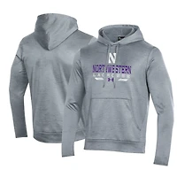 Men's Under Armour Gray Northwestern Wildcats Lacrosse Icon Pullover Hoodie