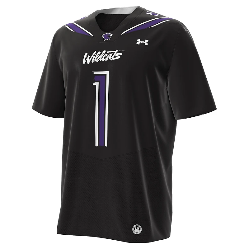 Men's Under Armour #1 Black Northwestern Wildcats Alternate Replica Football Jersey