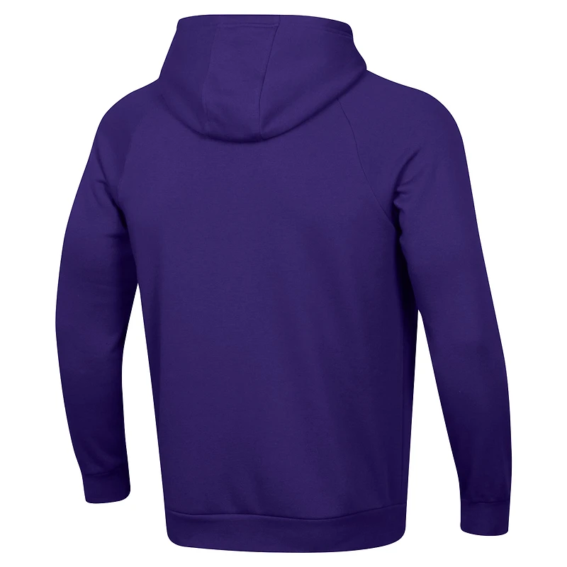 Men's Under Armour Purple Northwestern Wildcats 2024 Sideline Wordmark Rival Pullover Hoodie