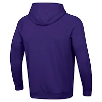 Men's Under Armour Purple Northwestern Wildcats 2024 Sideline Wordmark Rival Pullover Hoodie