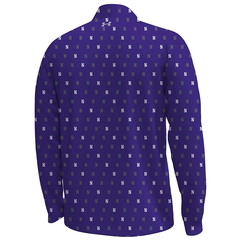 Haut demi-zippé Armourfuse violet pour homme des Wildcats du Nord-Ouest Under Armour
