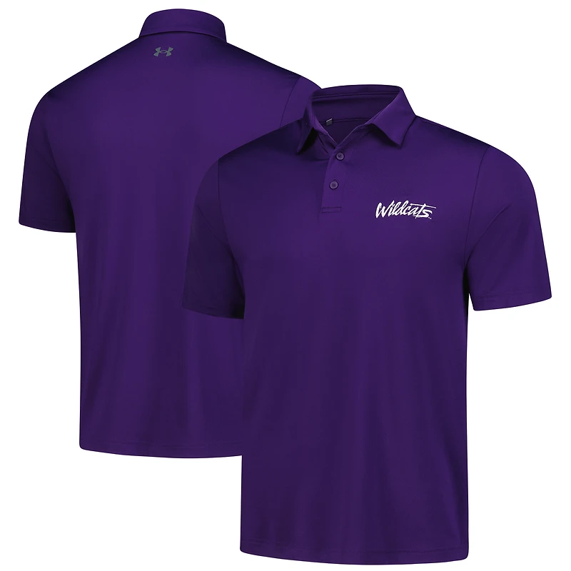 Polo Under Armour violet Northwestern Wildcats T2 Green Special Game pour homme