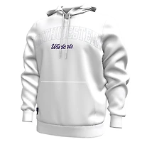 Men's Under Armour White Northwestern Wildcats 2024 Sideline Essential Fleece Pullover Hoodie