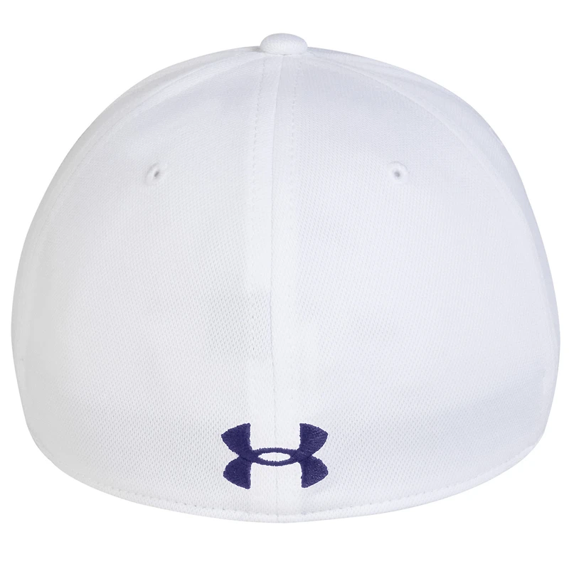 Casquette Under Armour blanche Northwestern Wildcats Sideline Blitzing Accent Flex pour homme