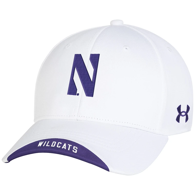 Men's Under Armour  White Northwestern Wildcats Sideline Blitzing Accent Iso-Chill Adjustable Hat