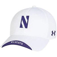 Men's Under Armour  White Northwestern Wildcats Sideline Blitzing Accent Iso-Chill Adjustable Hat