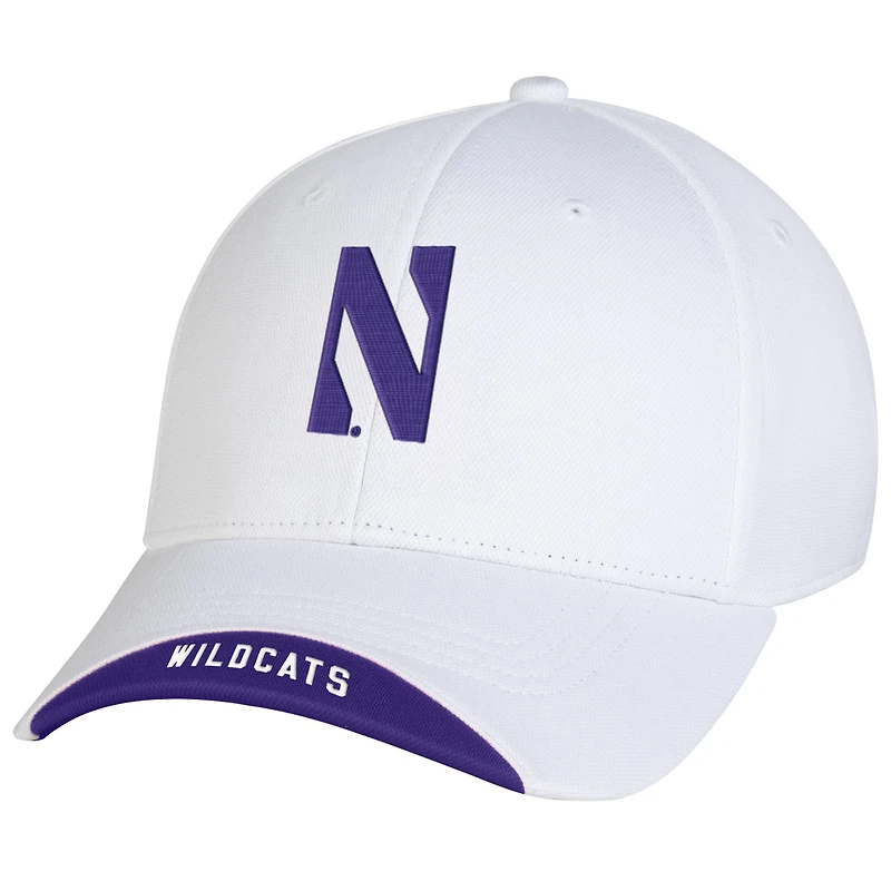Men's Under Armour  White Northwestern Wildcats Sideline Blitzing Accent Iso-Chill Flex Hat