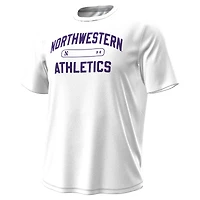 T-shirt blanc Under Armour pour homme, Northwestern Wildcats, Sideline Knockout