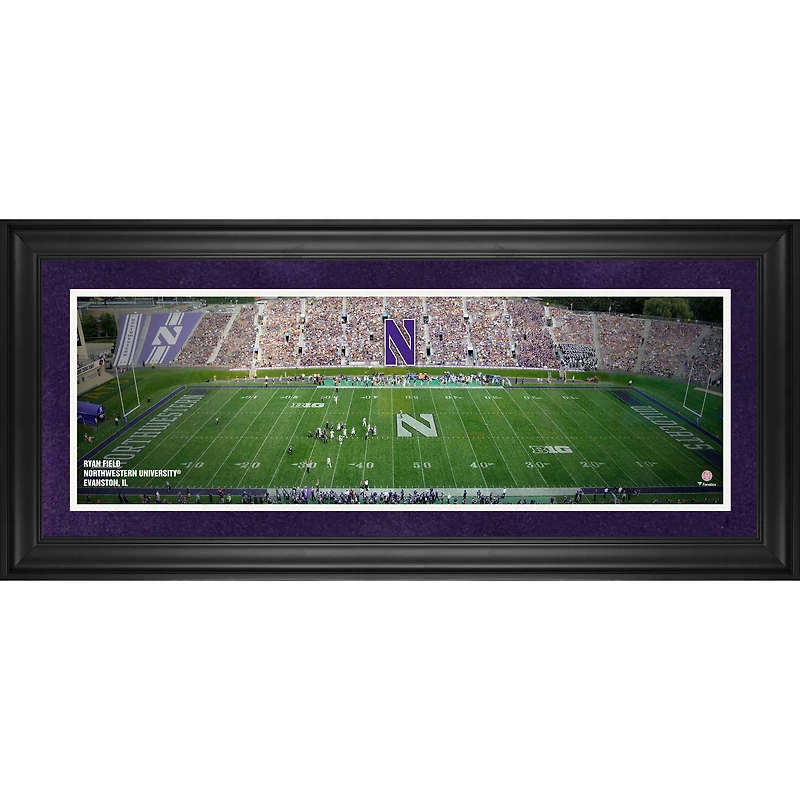 Northwestern Wildcats Framed 10" x 30" Ryan Field Panoramic Photograph