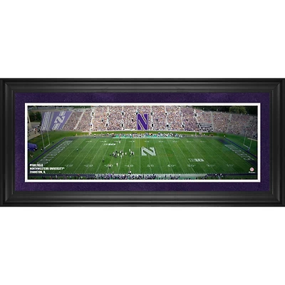 Photo panoramique encadrée 10" x 30" de Ryan Field, représentant les Wildcats de Northwestern