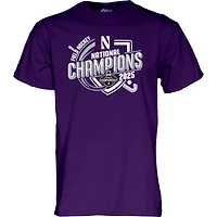 Unisex Blue 84 Purple Northwestern Wildcats 2025 NCAA Field Hockey National Champions T-Shirt