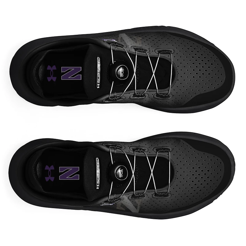 Unisex Under Armour Black Northwestern Wildcats SlipSpeed Running Shoes