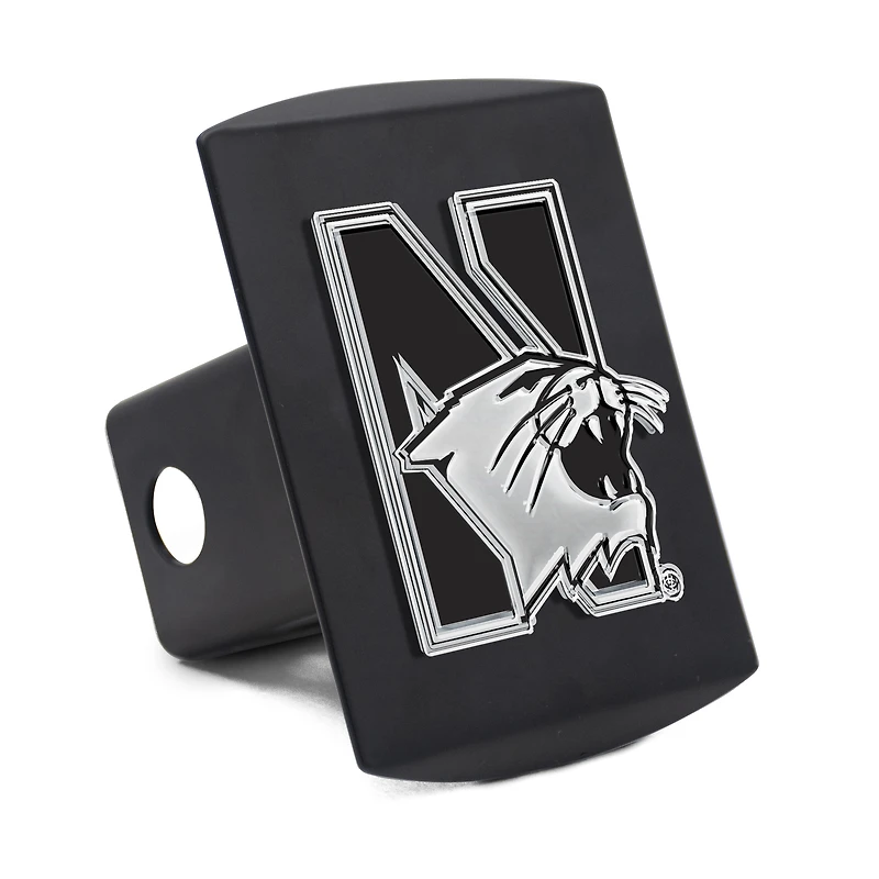Housse d'attelage WinCraft Northwestern Wildcats Premium en métal chromé avec logo
