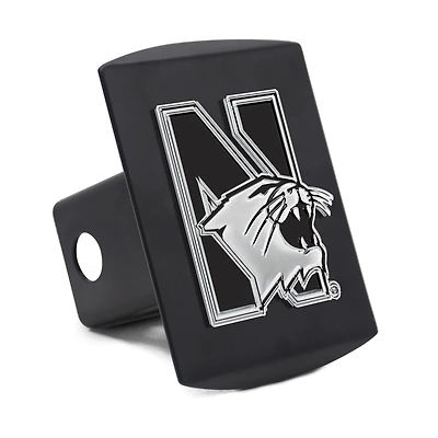 Housse d'attelage WinCraft Northwestern Wildcats Premium en métal chromé avec logo