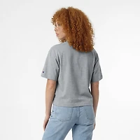 Women's Champion  Gray Northwestern Wildcats Waist Length Wordmark T-Shirt