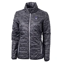 Women's Cutter & Buck Black Northwestern Wildcats Eco Full-Zip Puffer Jacket
