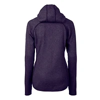 Sweat à capuche zippé Cutter & Buck pour femme, violet chiné, Northwestern Wildcats Mainsail.