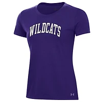 T-shirt Under Armour violet Northwestern Wildcats Essentials 2-Hit Performance pour femme