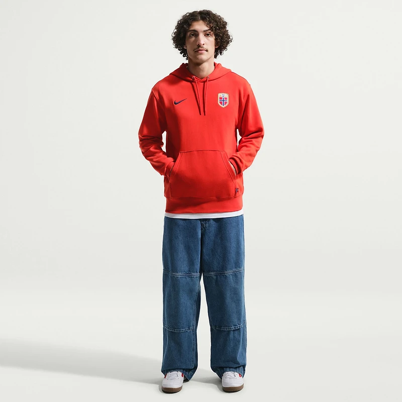 Sweat à capuche Nike rouge pour homme, équipe nationale de Norvège