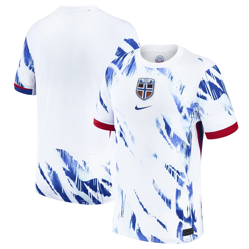 Maillot vierge réplique extérieur Nike de l'équipe nationale Norvège 2024 pour homme, blanc