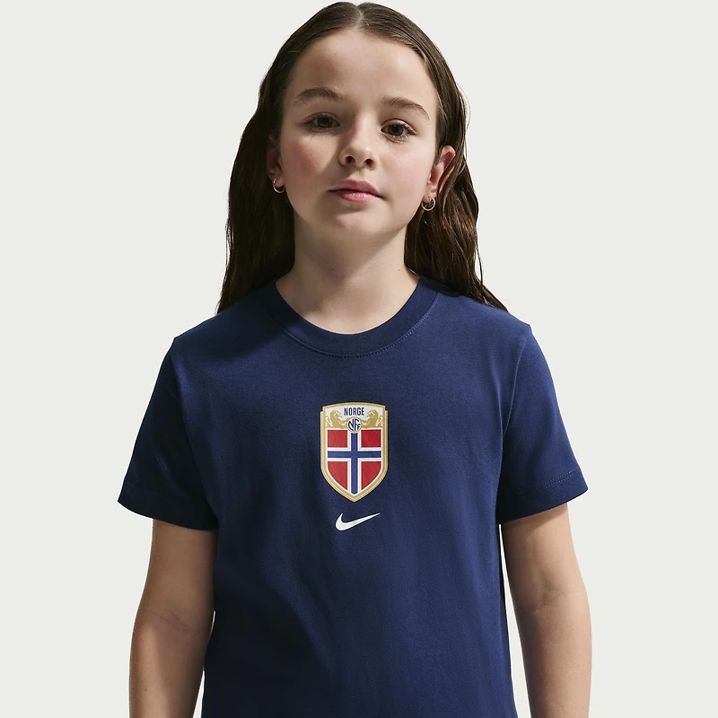 Youth Nike Blue Norway National Team Crest T-Shirt