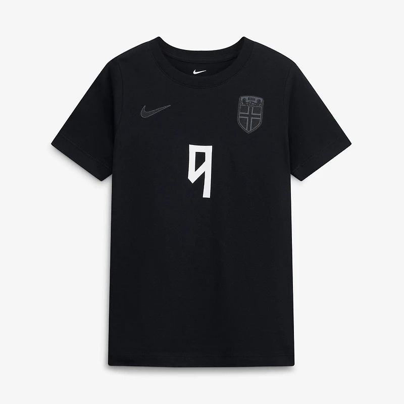 Youth Nike Erling Haaland Black Norway National Team Name & Number T-Shirt