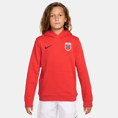 Sweat à capuche Nike rouge pour jeunes, équipe nationale de Norvège