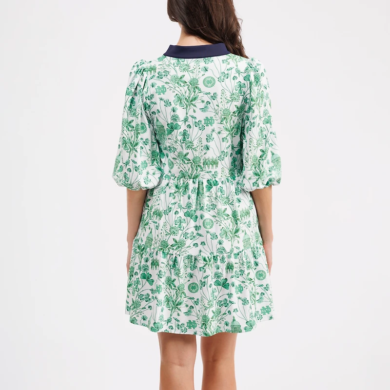 Smith & Quinn Green Notre Dame Fighting Irish Tory Tiered Dress