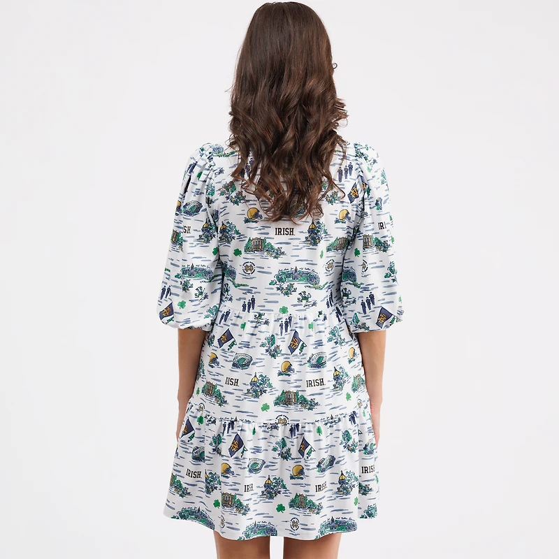 Smith & Quinn Navy Notre Dame Fighting Irish Tory Tiered Dress