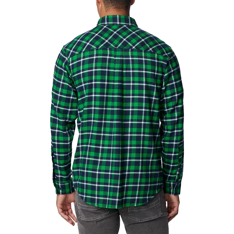 Columbia  Green Notre Dame Fighting Irish Flare Gun Flannel Long Sleeve Shirt