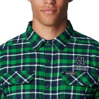 Chemise à manches longues en flanelle Columbia Green Notre Dame Fighting Irish Flare Gun