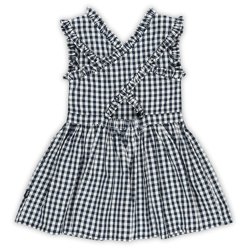 Robe à carreaux Alora sans manches bleu marine pour fille, tenue de combat irlandaise Notre Dame