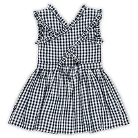 Robe à carreaux Alora sans manches bleu marine pour fille, tenue de combat irlandaise Notre Dame