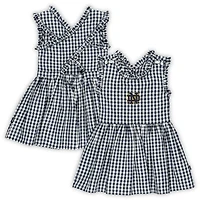 Robe à carreaux Alora sans manches bleu marine pour fille, tenue de combat irlandaise Notre Dame